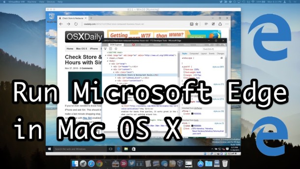 is there a version of microsoft edge for osx